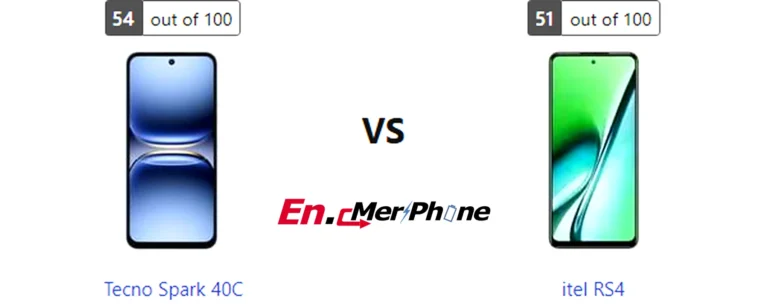 UI interface screenshot comparison of Tecno Spark 40C vs itel RS4