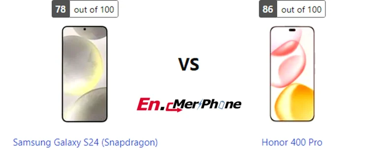 Outdoor screen visibility test showing Samsung Galaxy S24 (Snapdragon) next to Honor 400 Pro