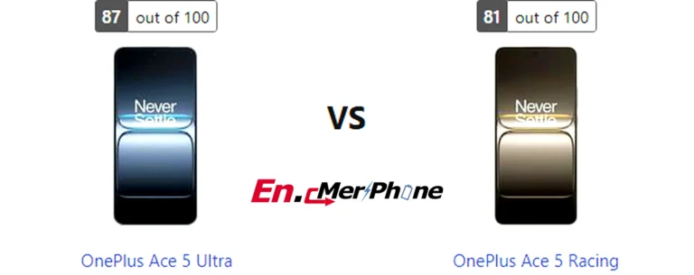 Outdoor screen visibility test showing OnePlus Ace 5 Ultra next to OnePlus Ace 5 Racing