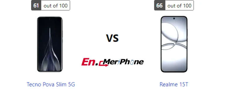 Speaker grille and audio setup comparison of Tecno Pova Slim 5G vs Realme 15T