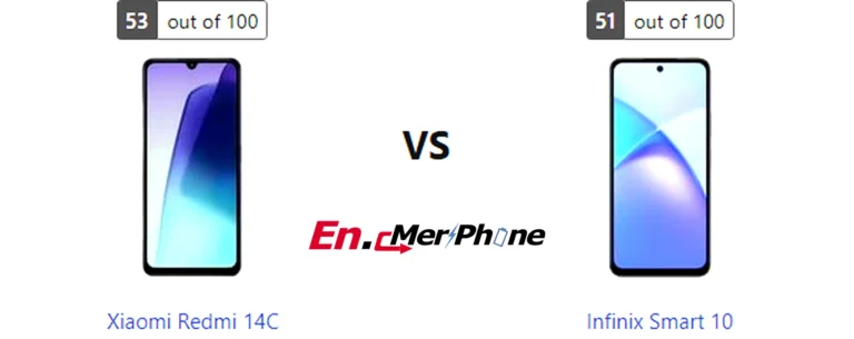 Close-up shot of ports and buttons on Xiaomi Redmi 14C and Infinix Smart 10