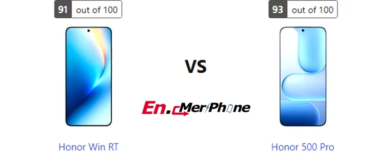 Notch vs punch-hole design comparison: Honor Win RT vs Honor 500 Pro