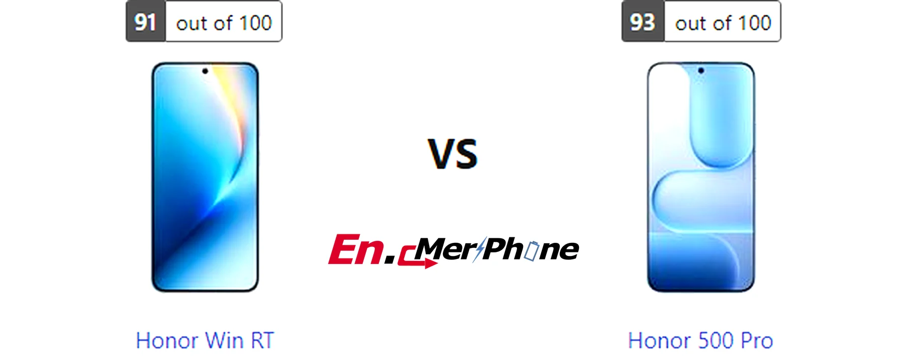 Notch vs punch-hole design comparison: Honor Win RT vs Honor 500 Pro