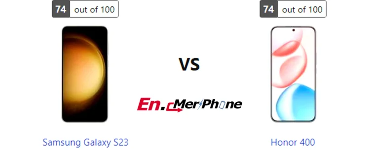 Close-up shot of ports and buttons on Samsung Galaxy S23 and Honor 400