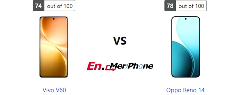 Color options and finish comparison for Vivo V60 and Oppo Reno 14