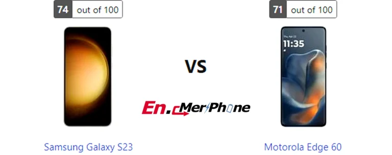 Color options and finish comparison for Samsung Galaxy S23 and Motorola Edge 60
