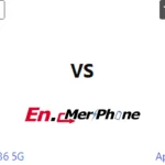 5G speed test result screenshot: Samsung Galaxy A36 5G vs Apple iPhone 16e