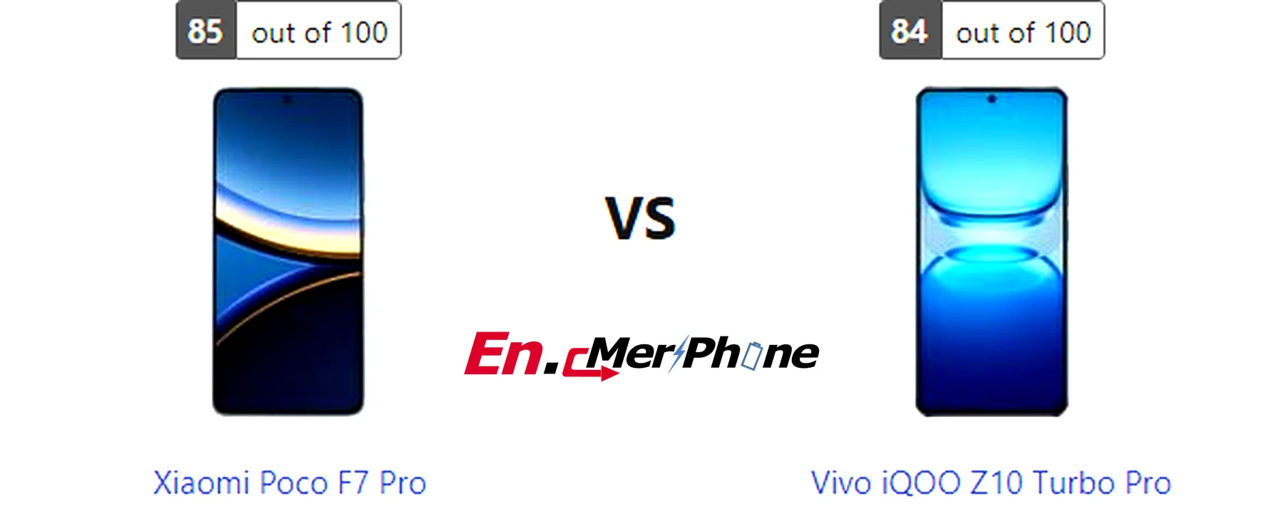 Color options and finish comparison for Xiaomi Poco F7 Pro and Vivo iQOO Z10 Turbo Pro