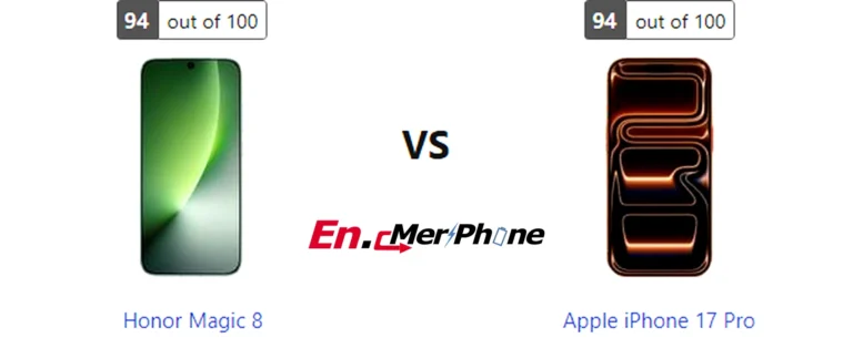 5G speed test result screenshot: Honor Magic 8 vs Apple iPhone 17 Pro