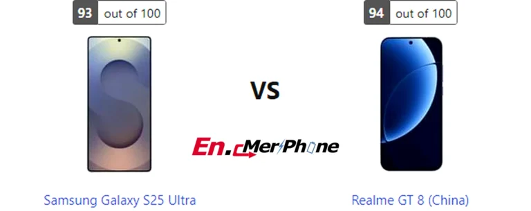 Notch vs punch-hole design comparison: Samsung Galaxy S25 Ultra vs Realme GT 8 (China)