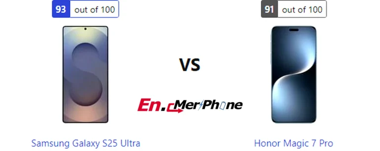 Size and thickness comparison between Samsung Galaxy S25 Ultra and Honor Magic 7 Pro