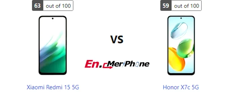 5G speed test result screenshot: Xiaomi Redmi 15 5G vs Honor X7c 5G