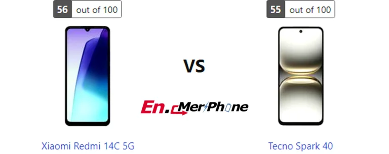 Color options and finish comparison for Xiaomi Redmi 14C 5G and Tecno Spark 40