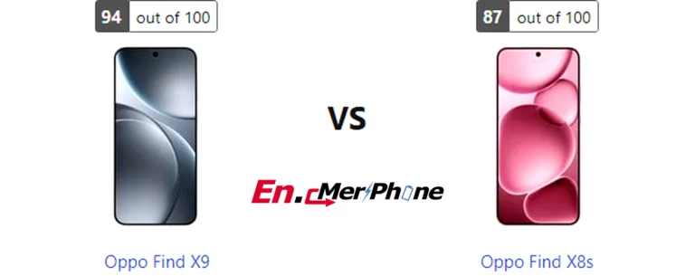 Display bezel and screen-to-body ratio comparison of Oppo Find X9 vs Oppo Find X8s