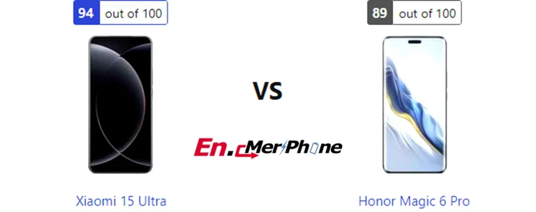 Infographic showing key specification differences between Xiaomi 15 Ultra and Honor Magic 6 Pro