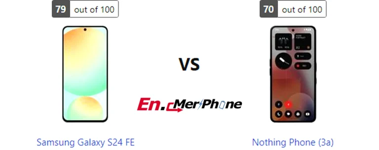 Always-on display style comparison between Samsung Galaxy S24 FE and Nothing Phone (3a)