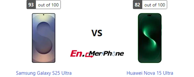 Back panel design comparison showing camera modules of Samsung Galaxy S25 Ultra vs Huawei Nova 15 Ultra
