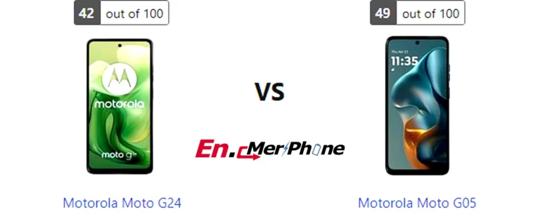 Always-on display style comparison between Motorola Moto G24 and Motorola Moto G05