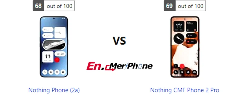 Notch vs punch-hole design comparison: Nothing Phone (2a) vs Nothing CMF Phone 2 Pro