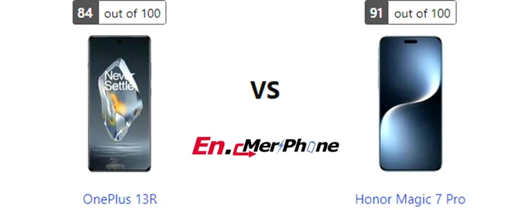 Thermal heat map comparison during gaming: OnePlus 13R vs Honor Magic 7 Pro