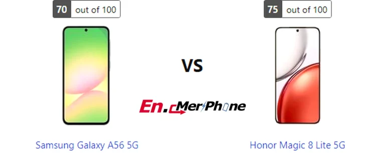 Video stabilization test comparison frame from Samsung Galaxy A56 5G and Honor Magic 8 Lite 5G