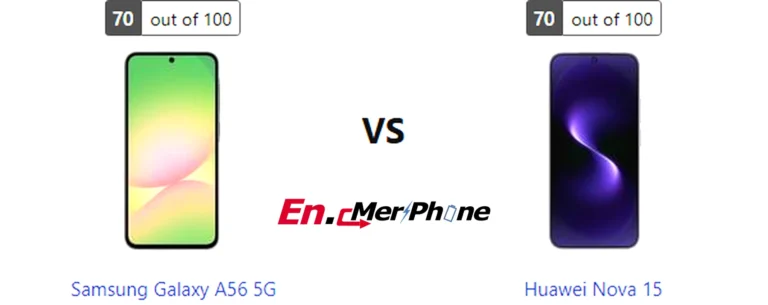 Fingerprint sensor placement on Samsung Galaxy A56 5G compared to Huawei Nova 15