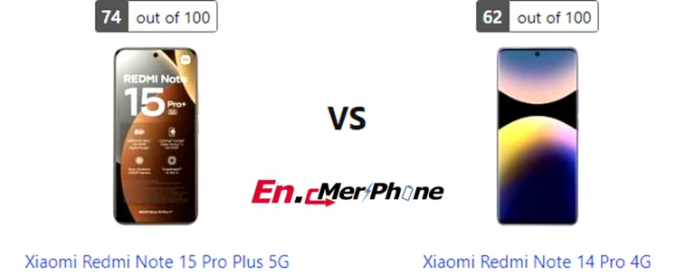 Notch vs punch-hole design comparison: Xiaomi Redmi Note 15 Pro Plus 5G vs Xiaomi Redmi Note 14 Pro 4G