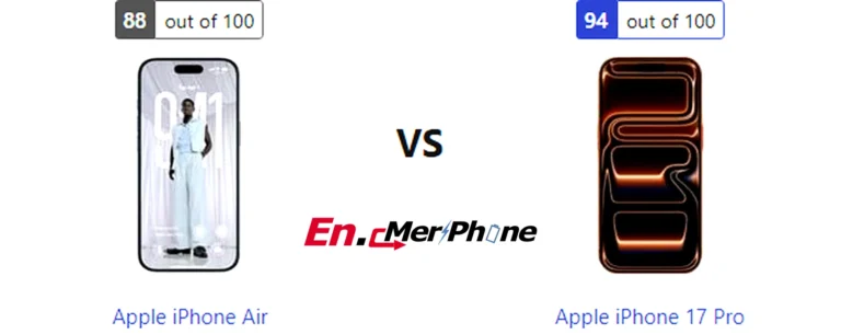 Display bezel and screen-to-body ratio comparison of Apple iPhone Air vs Apple iPhone 17 Pro