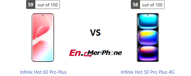 Back panel design comparison showing camera modules of Infinix Hot 60 Pro Plus vs Infinix Hot 50 Pro Plus 4G