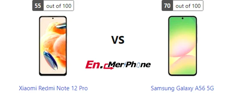 Display bezel and screen-to-body ratio comparison of Xiaomi Redmi Note 12 Pro vs Samsung Galaxy A56 5G