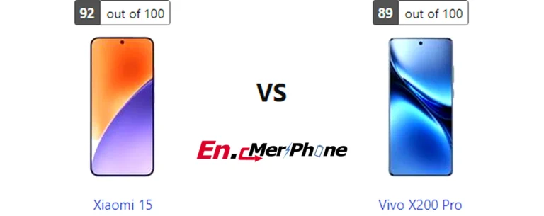 Side-by-side comparison image of Xiaomi 15 and Vivo X200 Pro front display