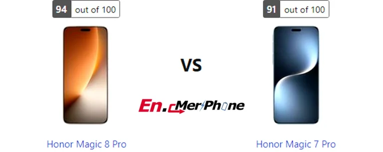 Outdoor screen visibility test showing Honor Magic 8 Pro next to Honor Magic 7 Pro