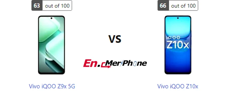 Fingerprint sensor placement on Vivo iQOO Z9x 5G compared to Vivo iQOO Z10x