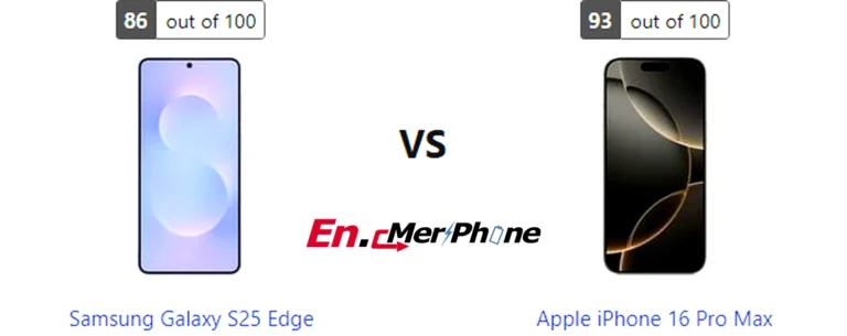 Back panel design comparison showing camera modules of Samsung Galaxy S25 Edge vs Apple iPhone 16 Pro Max
