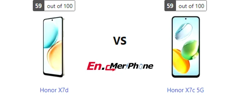 Speaker grille and audio setup comparison of Honor X7d vs Honor X7c 5G