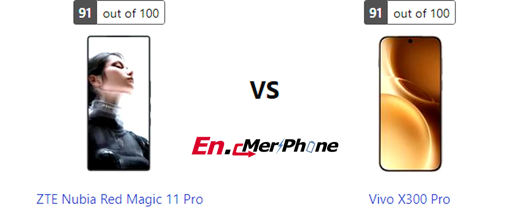 Color options and finish comparison for ZTE Nubia Red Magic 11 Pro and Vivo X300 Pro