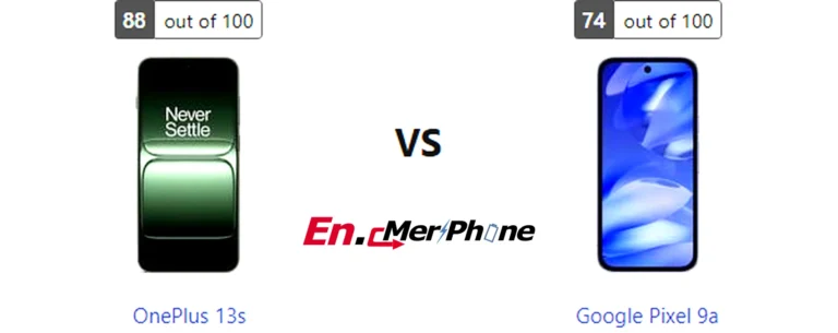 Speaker grille and audio setup comparison of OnePlus 13s vs Google Pixel 9a