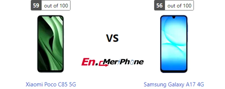 Color options and finish comparison for Xiaomi Poco C85 5G and Samsung Galaxy A17 4G