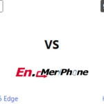 Side-by-side comparison image of Samsung Galaxy S25 Edge and Honor 500 Pro front display