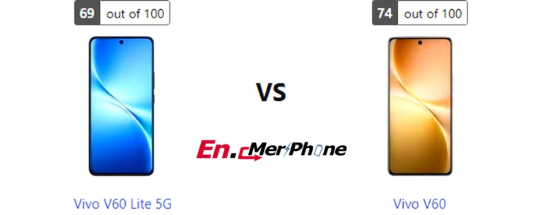 UI interface screenshot comparison of Vivo V60 Lite 5G vs Vivo V60