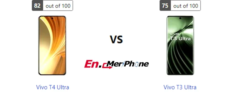 Infographic showing key specification differences between Vivo T4 Ultra and Vivo T3 Ultra